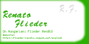renato flieder business card